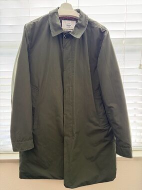 Herschel Supply Company Olive Trench Coat with Classic Collar